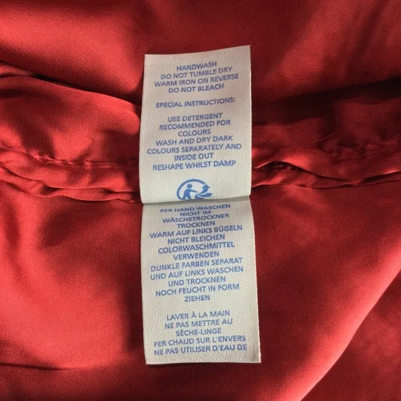 BODEN Dress Cotton Embroidered and Lace Fabric 3/4 Sleeved Red Size 4 - Picture 10 of 12